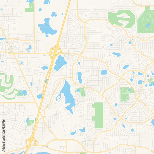 Empty vector map of Deltona, Florida, USA photo