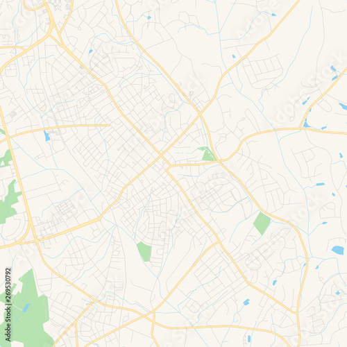 Empty vector map of Concord  North Carolina  USA