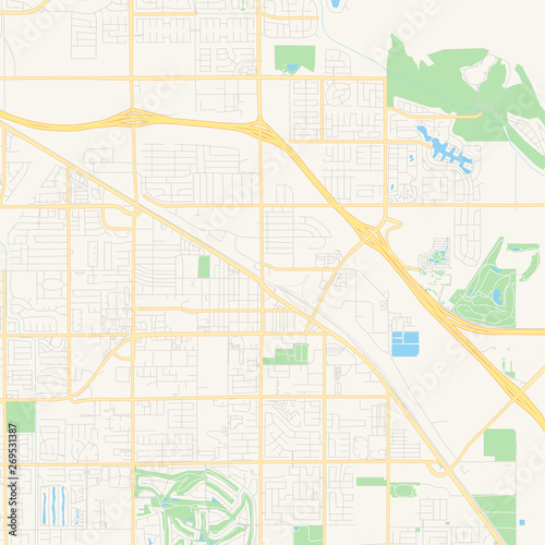 Empty vector map of Indio, California, USA