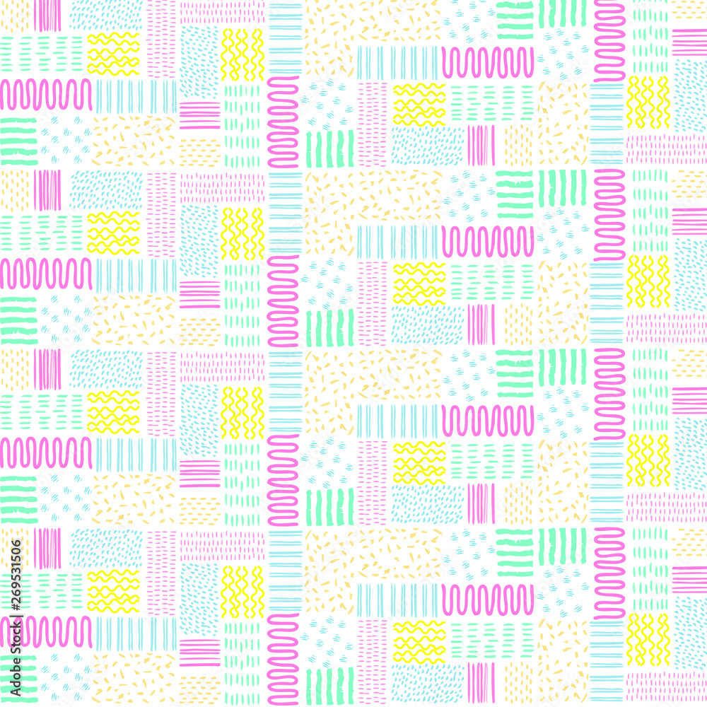 Set of seamless any pattern colorfully
