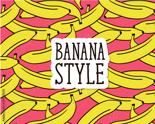 Banana Style Pink Illustration Pattern