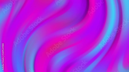 Fluid Gradients Motion. Blurred Pink And Cyan Smooth Waves. Colorful Liquid Video Background. Abstract Futuristic Design. Digital Animation. 