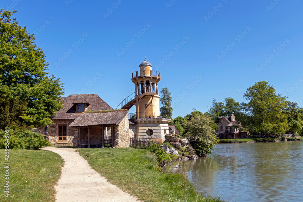 Queen’s Hamlet, small village around Big Lake at Versailles Royal palace next to Small Trianon