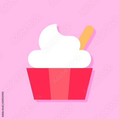 Soft serve vector illustration, Sweets flat style icon