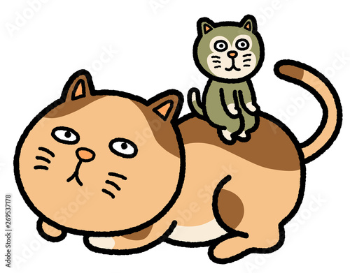 ネコの上にコネコ