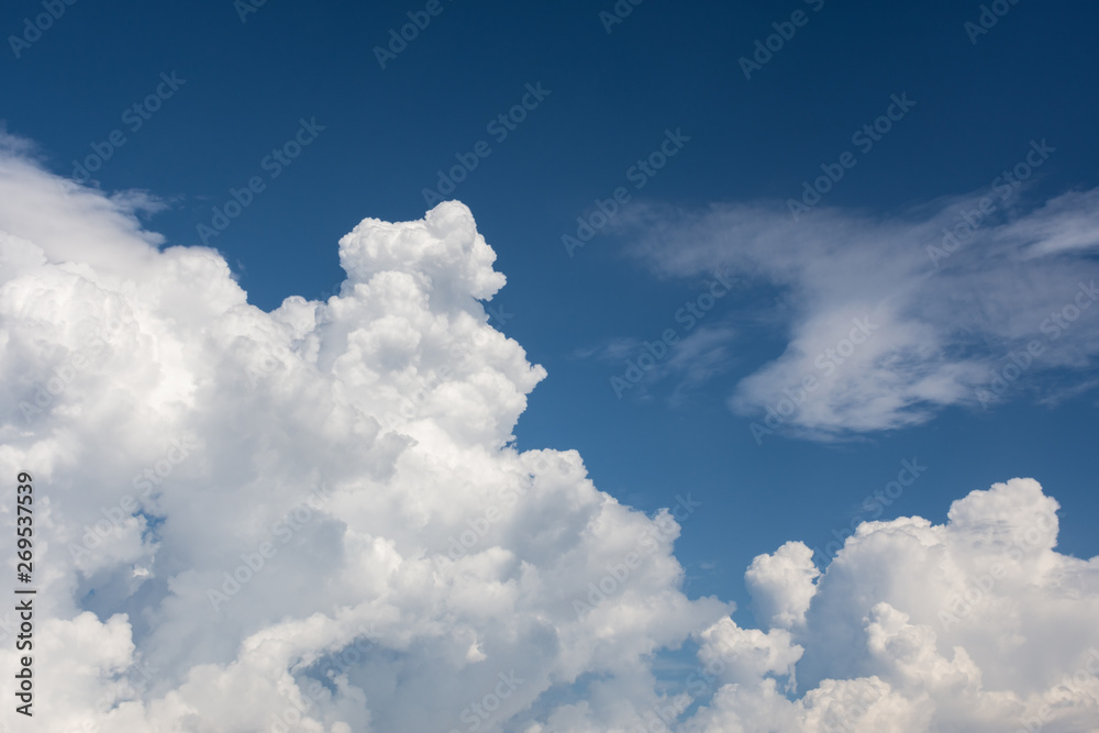 Beautiful huge clouds in the sky shooting from below Beautiful huge clouds in the sky shooting from below