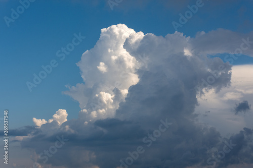 Beautiful huge clouds in the sky shooting from below © Anna Pismenskova