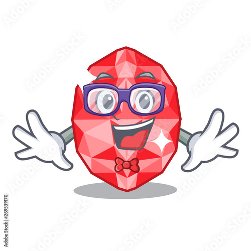 Geek ruby gems isolated with the character