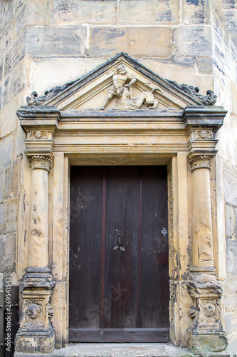 Old wooden door