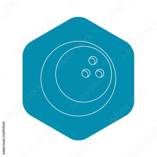 Ball for playing bowling icon. Outline illustration of ball for playing bowling vector icon for web