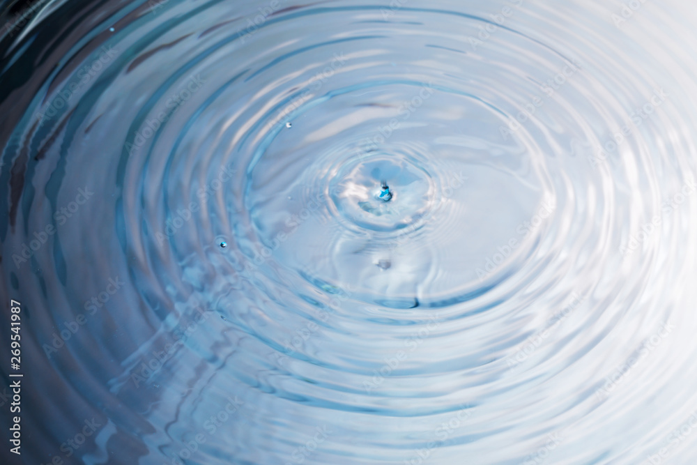Water drop or water ripples. Waves of rippling water.