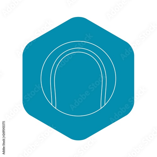 Tennis ball icon. Outline illustration of tennis ball vector icon for web