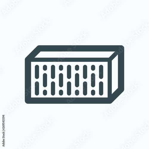 Building brick isolated vector ico