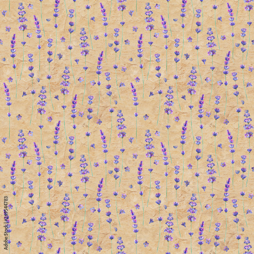 Lavender flowers watercolor...