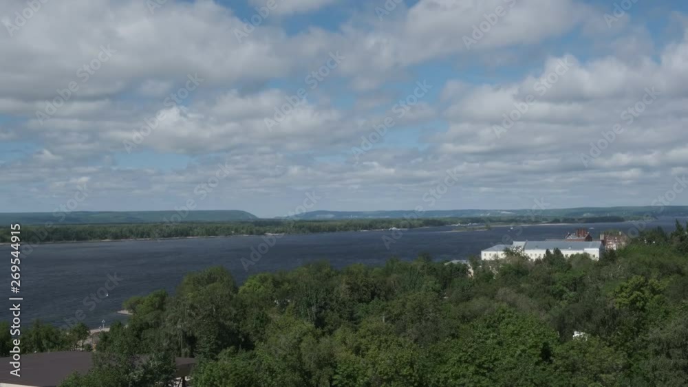 view of the city of Samara, the Volga River, the Zhiguli Gate view of the city of Samara, the Volga River, the Zhiguli Gate