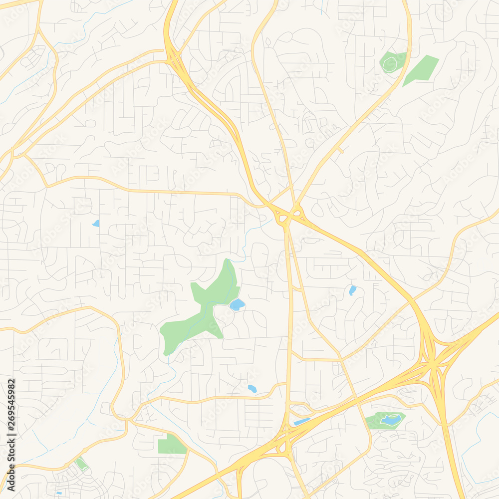 Empty vector map of Hoover, Alabama, USA