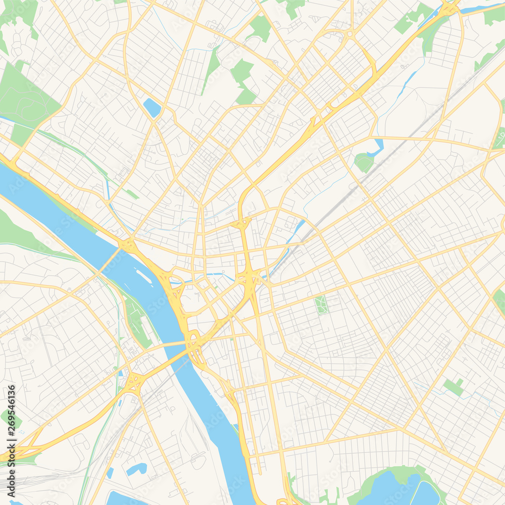 Empty vector map of Trenton, New Jersey, USA