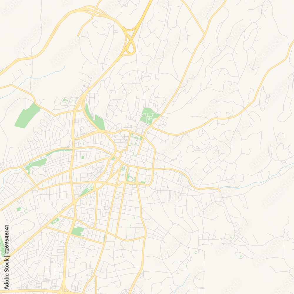Empty vector map of Santa Fe, New Mexico, USA