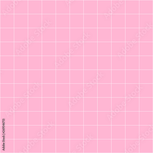 grid square graph line full page on pink paper background, paper grid square graph line texture of note book blank, grid line on paper pink color, empty squared grid graph for architecture design