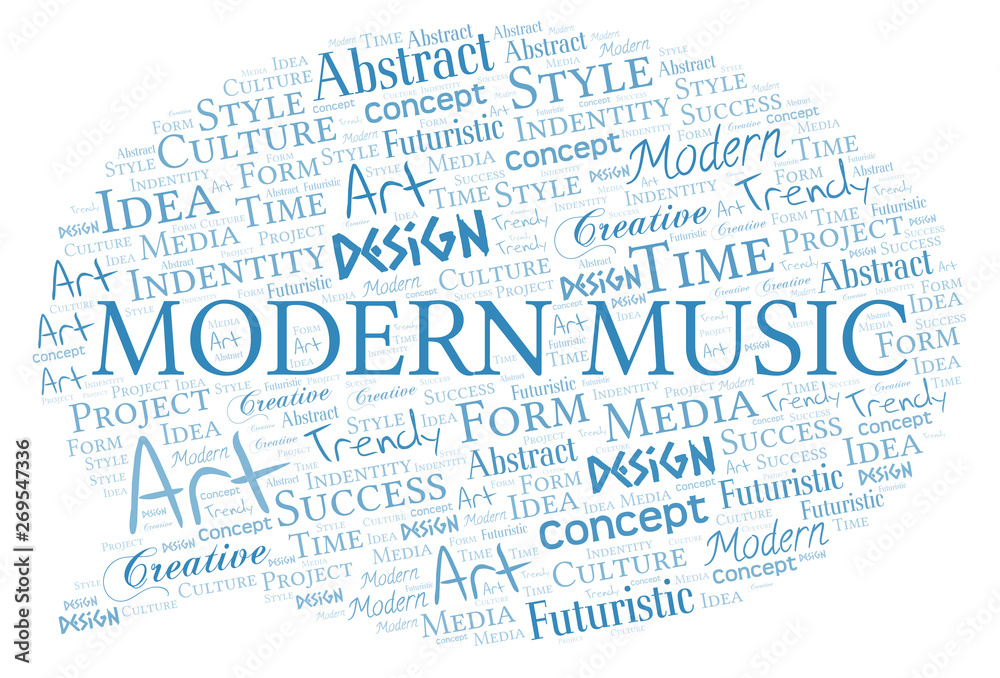 Modern Music word cloud. Wordcloud made with text only. Modern Music word cloud. Wordcloud made with text only.