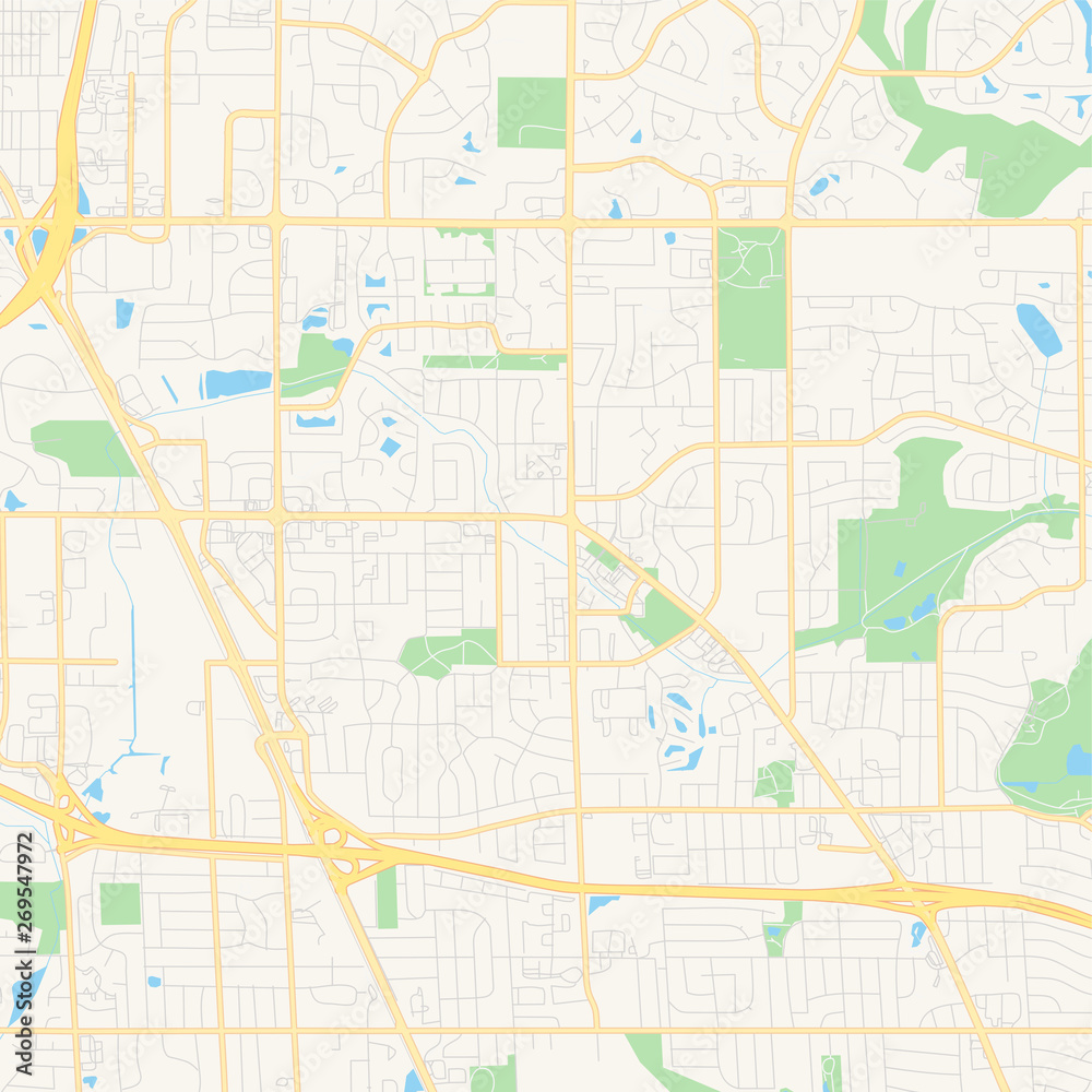 Empty vector map of Brooklyn Park, Minnesota, USA