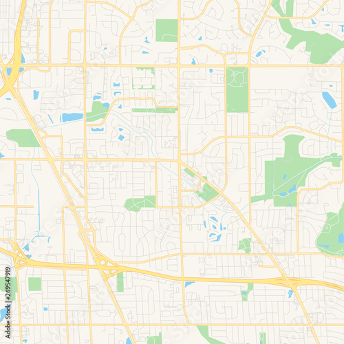 Empty vector map of Deerfield Beach  Florida  USA