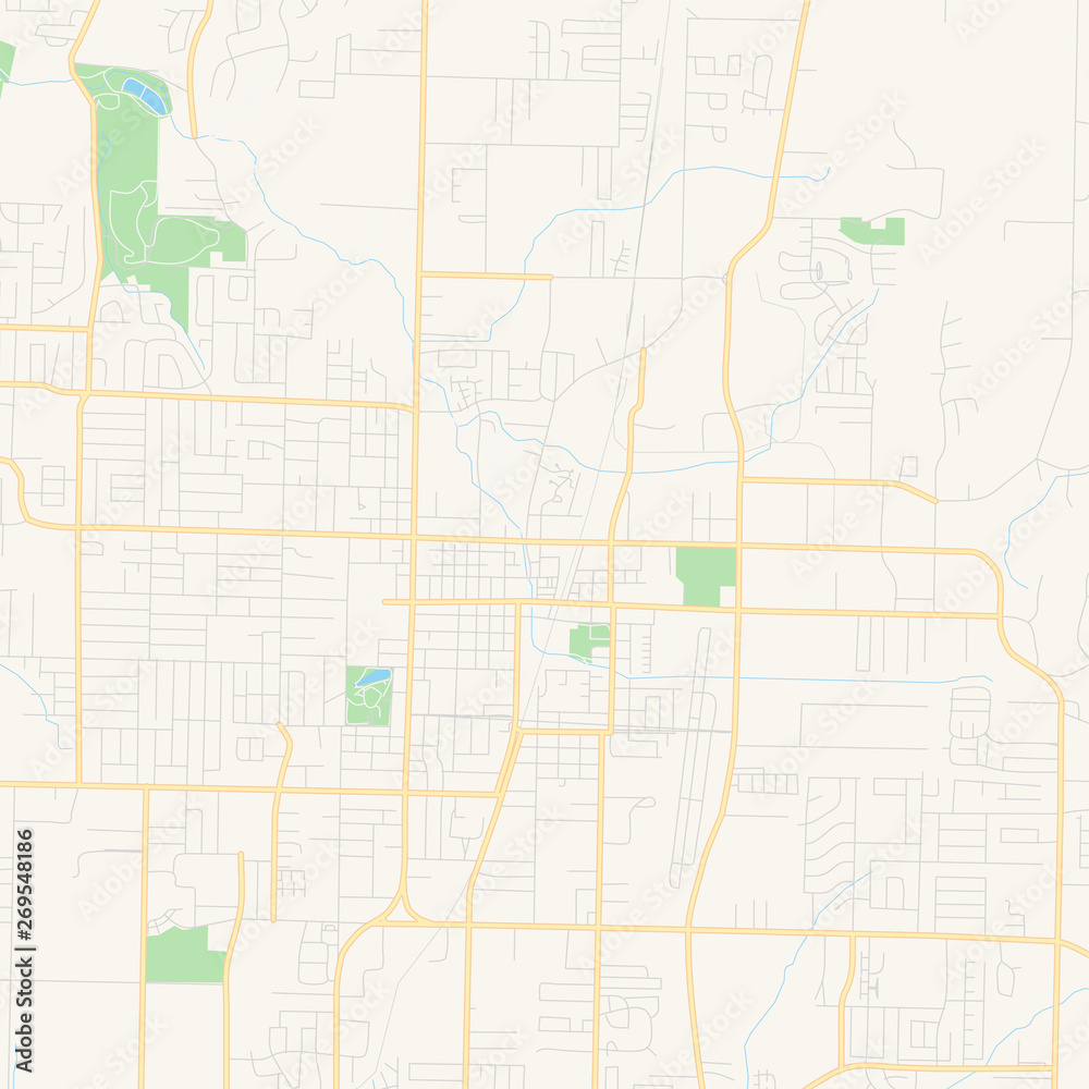 Empty vector map of Springdale, Arkansas, USA