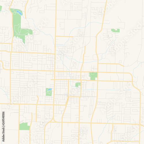 Empty vector map of Springdale, Arkansas, USA