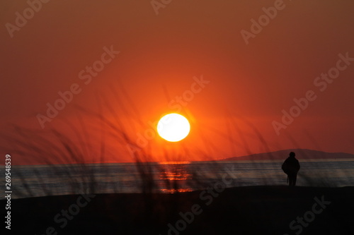 Coucher de soleil plage de l'Espiguette