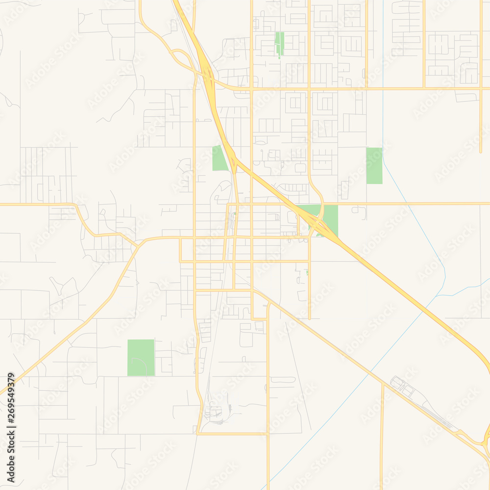 Empty vector map of Perris, California, USA