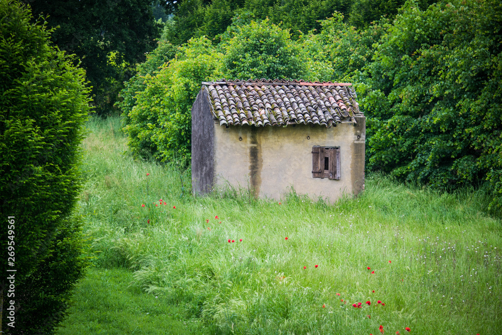 Small old house in countryside. Italy. Canneto sul Oljo
