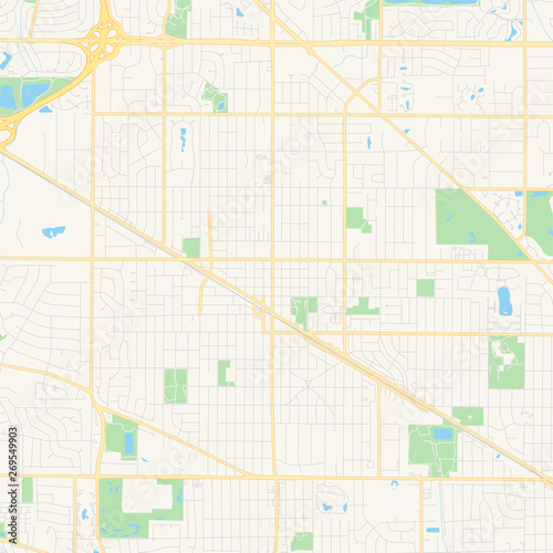 Empty vector map of Arlington Heights, Illinois, USA