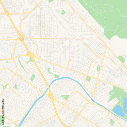 Empty vector map of Union City  California  USA
