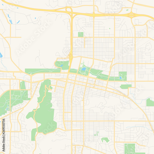 Empty vector map of Rapid City  South Dakota  USA