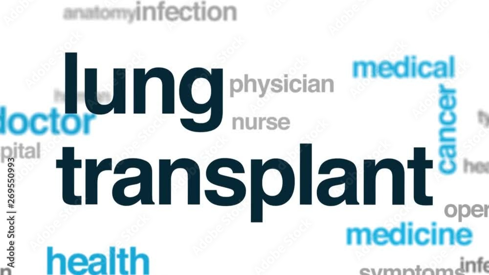 Lung transplant animated word cloud. Kinetic typography. Lung transplant animated word cloud. Kinetic typography.