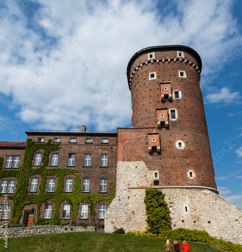Medieval Wawel castle complex on Wawel hill in Krakow