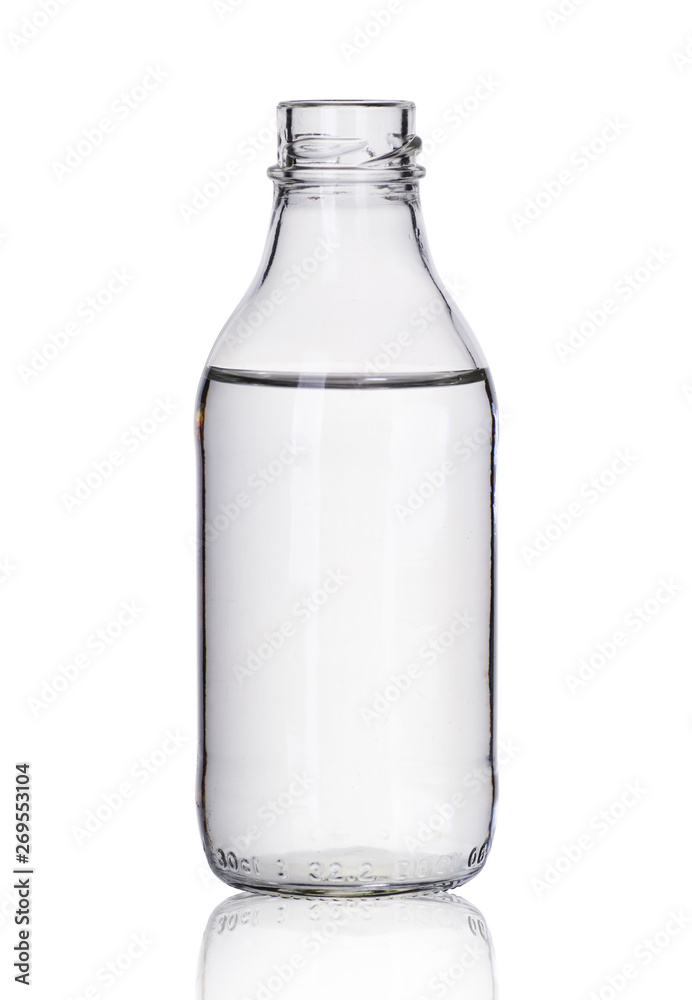 small glass bottle with liquid small glass bottle with liquid