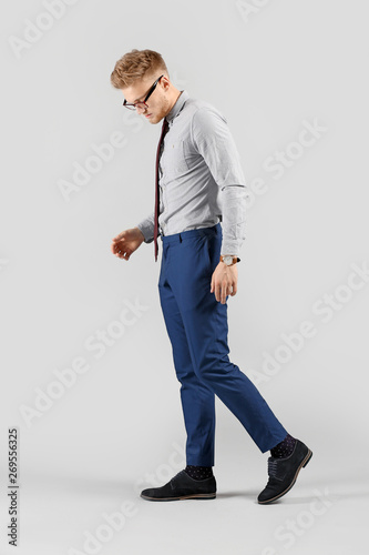 Going young businessman on ...