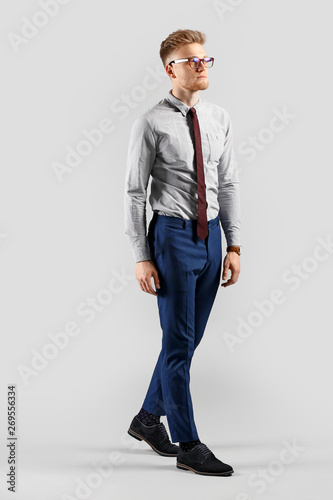 Going young businessman on ...