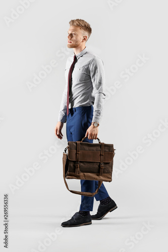 Going young businessman on ...