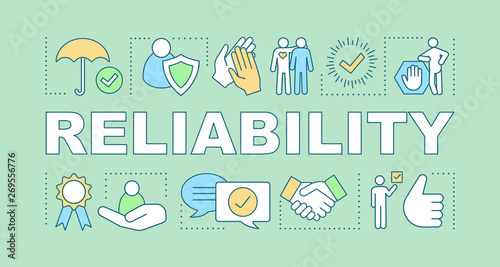 Reliability word concepts banner