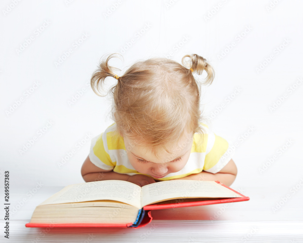 Child with book,kid reading,toddler girl study. Child with book,kid reading,toddler girl study.