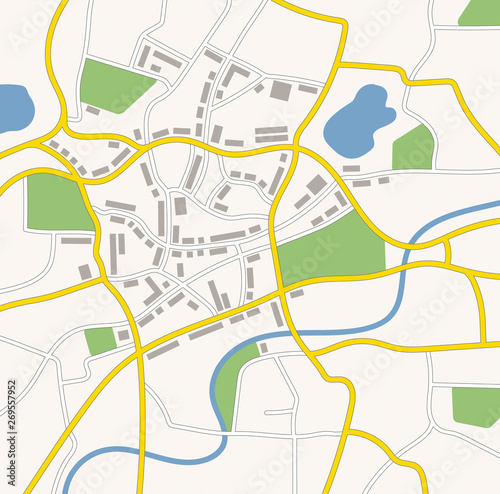 A generic city map illustration