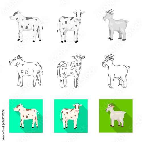 Vector design of breeding and kitchen logo. Set of breeding and organic vector icon for stock. © pandavector