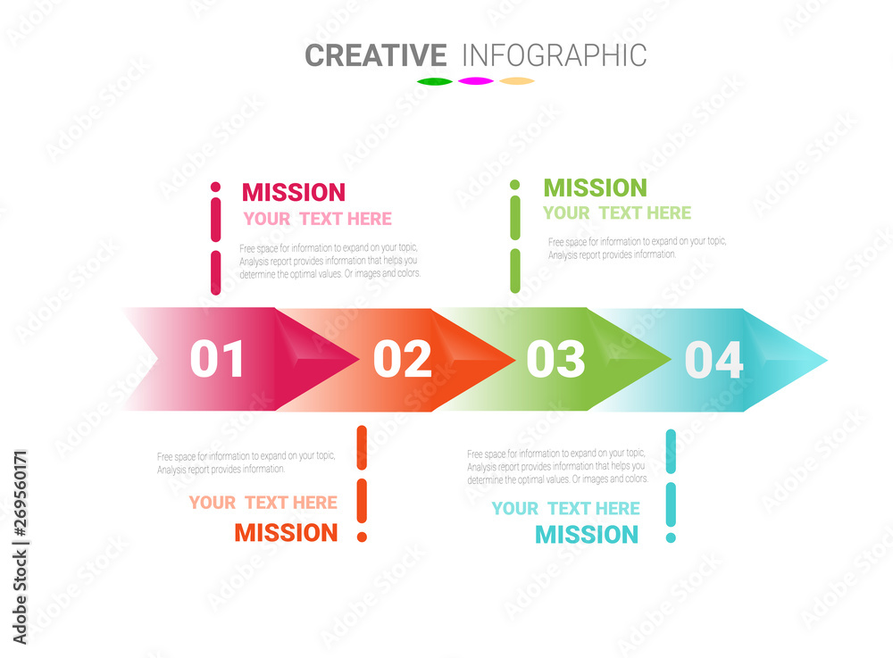 Abstract infographics number options template with steps, with 4 label. Can be used for workflow layout, diagram, business step options, banner, web design. Vector eps 10. Abstract infographics number options template with steps, with 4 label. Can be used for workflow layout, diagram, business step options, banner, web design. Vector eps 10.