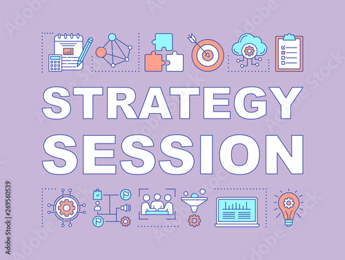 Strategy session word concepts banner