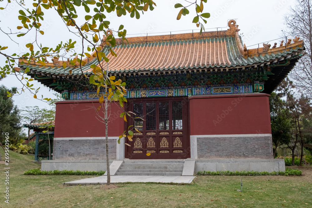 Historical china culture building in the China, Xiamen park Historical china culture building in the China, Xiamen park