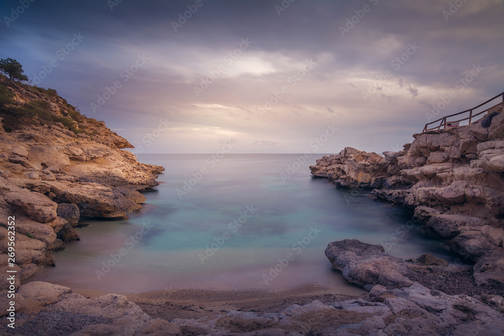 heavenly cove on the Spanish white coast