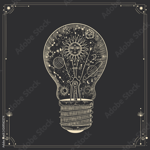 Vector illustration set of moon phases. Different stages of moonlight activity in vintage engraving style. Zodiac Signs
