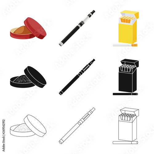 Vector illustration of refuse and stop symbol. Collection of refuse and habit stock symbol for web.